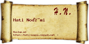 Hati Noémi névjegykártya
